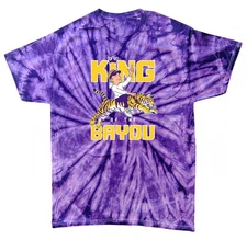 Lane Kiffin King Bayou LSU TIE DYE Shirt T-Shirt