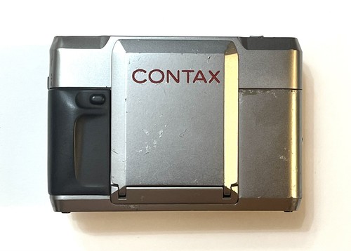 Cámara telémetro Contax T plateado 35 mm con flash T14 como está reparación leer descripción - Imagen 2 de 15