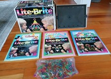 LITE-BRITE VTG 1986 Milton Bradley In Org. Box Pegs Template Sheets TESTED