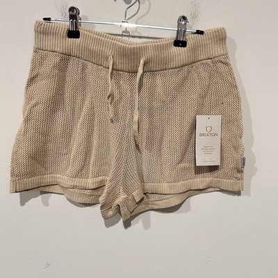 Brixton Aruba Cover Up Shorts In OATMILK Size Small