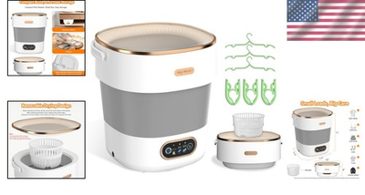 #ad White Compact Portable Washer amp; Dryer with Mini Washing Machine and Spin Dryer $112.03