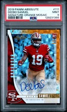 2019 Panini Absolute Deebo Samuel #111 Signature Orange Mosaic 03/25 PSA 9 pop 2