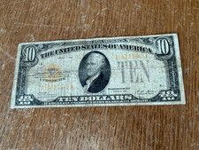 1928 $10 Ten Dollar Gold Certificate United States Currency