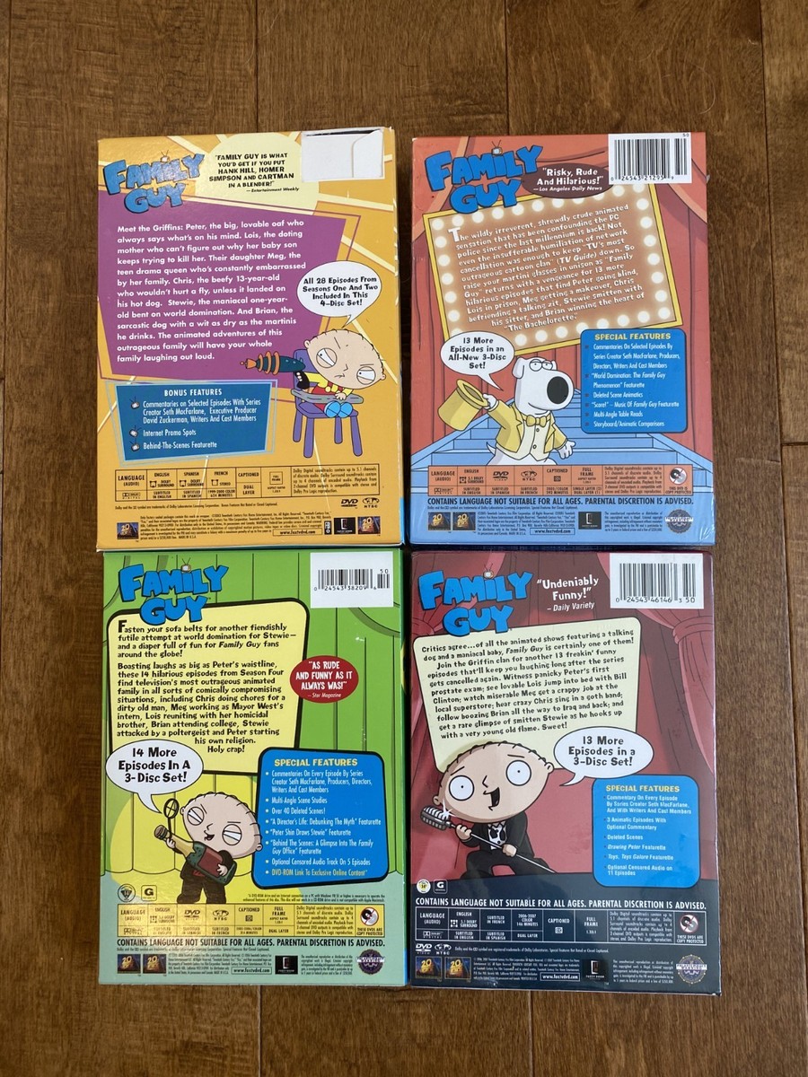 Family Guy Volumes 1, 3, 4, 5 DVD Lot Complete Seasons Box Sets | eBay