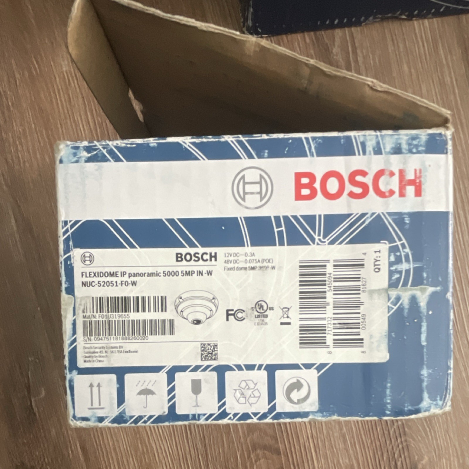 Bosch FLEXIDOME IP Panoramic 5000 5MP Dome Camera White NUC-52051-F0-W