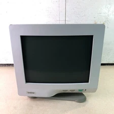 Brother CT-1400 Amber CRT Word Processor Monitor w/ Swivel Stand, Tested Working