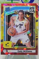 2024-25 Optic Rated Rookies Preview Cody Williams #P-230 Red Cracked Ice