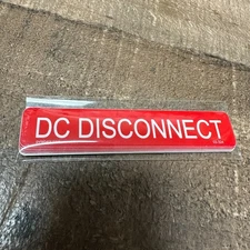 3/4" x 4" DC DISCONNECT Labels 03-324 Solar PV Sticker Pack of 10 USA