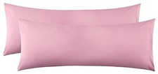 2 Pcs Body Pillow Covers, 20" x 54" Body Pillow Set of 2 - Body 20" x 54" Pink
