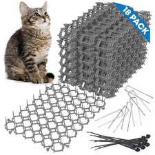 18 Pack Scat Mat for Cats - 8 x 6 Inch Cat Deterrent Mat with 1 Inch Spikes i...