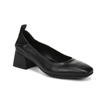 #ad NEW VIONIC Women#x27;s Ramona Block Heel Pump Black Leather $66.99