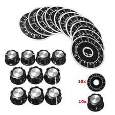 10PCS Rotary Potentiometer Knobs With 10PCS Counting for dial 0 - 100 Scale New