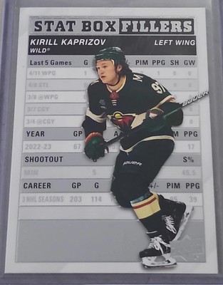 2023-24 Upper Deck Series 1 Stat Box Fillers - Kirill Kaprizov #SB-20