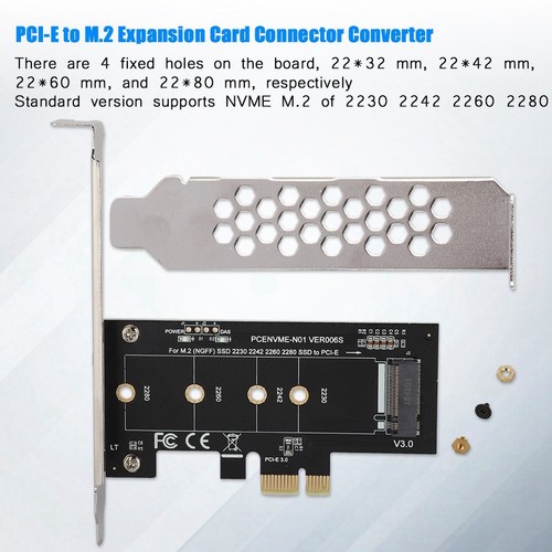 Pci-E To M.2 Expansion Card Connector Converter For M2 Ngff Nvme Hard Drive HLF - Photo 4/7