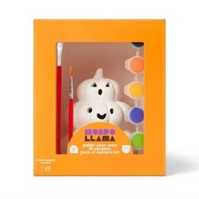 Mondo Llama Halloween Lit Ceramic Pumpkins Paint Your Own Craft Kit Kids NEW