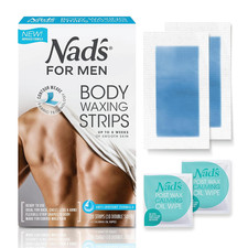 Body Wax Strips - Wax Hair Removal for Men - at Home Waxing Kit with Waxing Stri