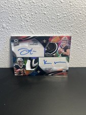 2023 Panini Spectra- Dual Patch Autographs Kendre Miller, Jake Haener Prizm 2/2 