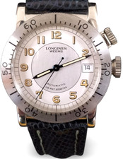 Orologio pilota cronometro automatico Longines L2.608.4 Weems acciaio...