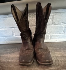 Ariat Honor Western Boot Youth Size 5 Brown Square Toe Preowned