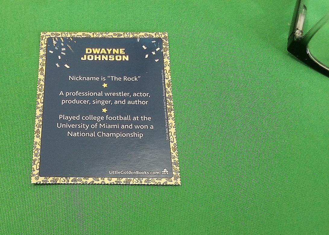 DWAYNE JOHNSON THE ROCK LITTLE GOLDEN BOOKS PROMO CARD SUPER RARE ONLY 1 EBAY view 2