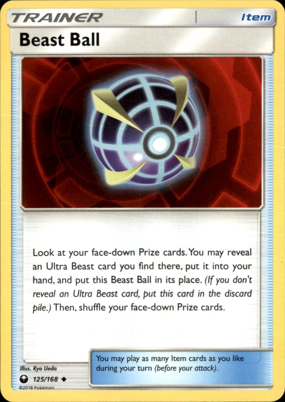 Beast Ball 125/168 Uncommon Celestial Storm Pokemon NM