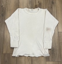 Vintage 60s Deep North Thermal Waffle Undershirt Long Sleeve Men  s Size Medium