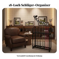 Golfschl&auml;gerregal f&uuml;r 18 Schl&auml;ger rostfrei edelstahl Golfschl&auml;gerhalter