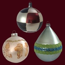 Lot 3 Vintage Glass Ornaments Hallmark Betsey Clark Harlequin Poland 1950–1974