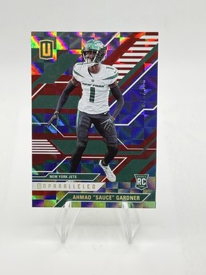2022 Panini Chronicles Sauce Gardner Rookie Unparalleled Checker Jets #/399 SP