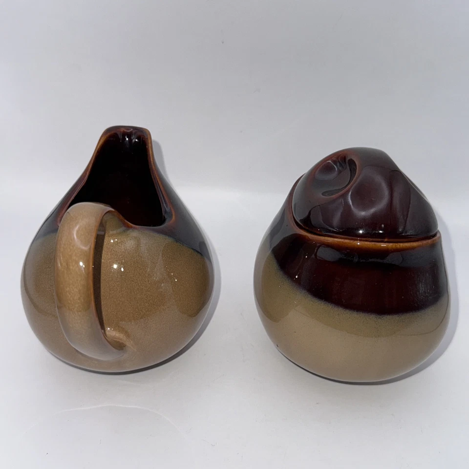 Sango Nova Crema Marrón y Azúcar con Tapa Único Elegante Hermoso Gres Foto 4 de 4