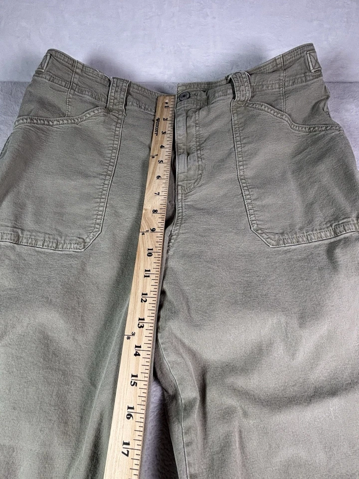 American Eagle Outfitters Capri Jeans Womens 16S Green Cotton Blend Low Rise - Image 3 of 4
