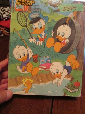 1986 Walt Disney's Huey Dewey & Louie Truant Officer 100 pc 11X15 Golden Puzzle