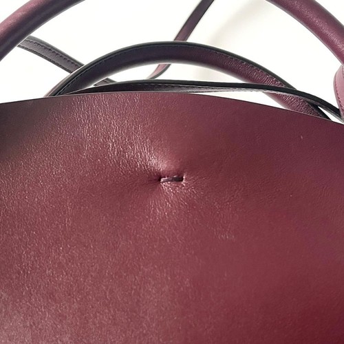 JIL SANDER Sombrero Small 2-way Handbag, Leather, Bordeaux [Pre-owned] - Picture 10 of 14