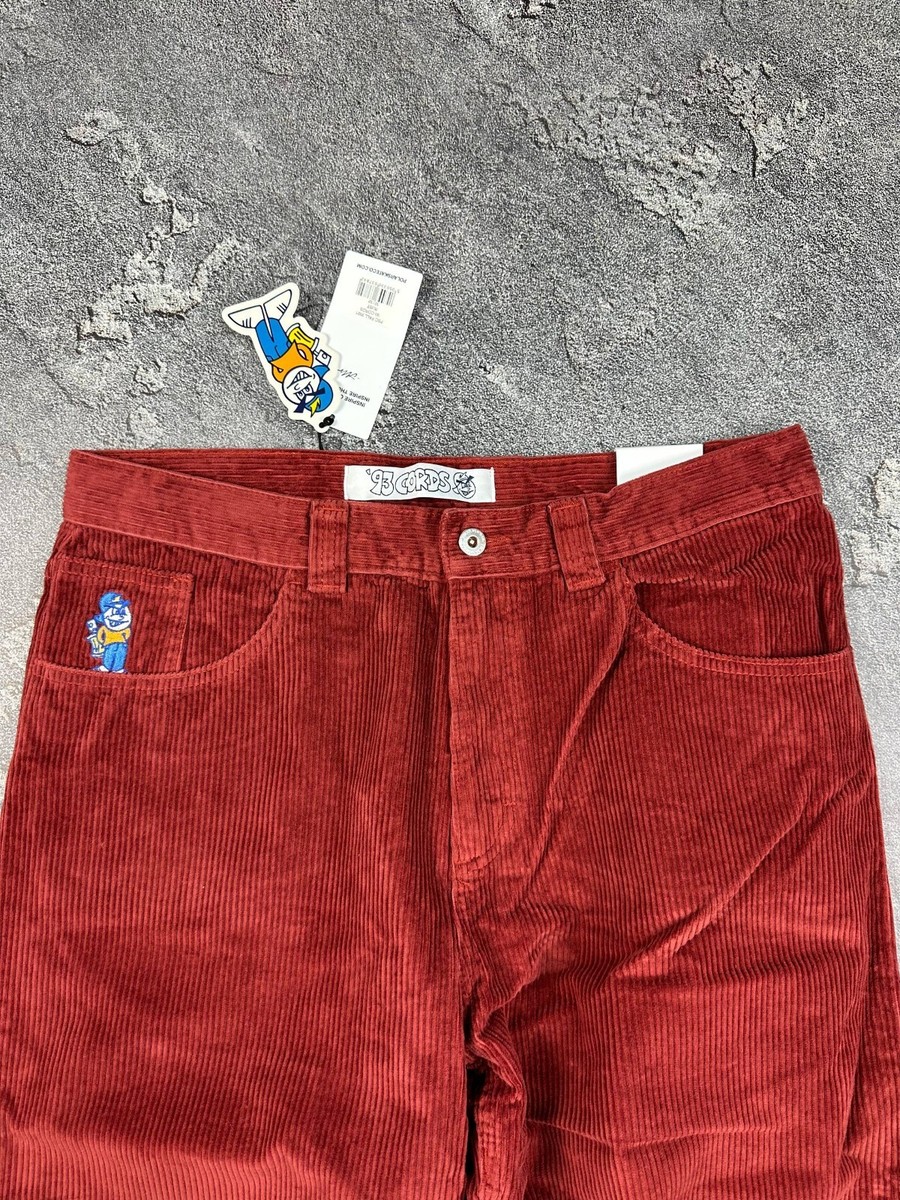 パンツ POLAR SKATE CO. 93 CORDS - RED Polar Skate Co. 93 Big Boy Men's Jeans Cord Pants Red Color Size M