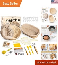 Ultimate Sourdough Starter Kit with 9" Round 10" Oval Baskets - 14-Piece Set