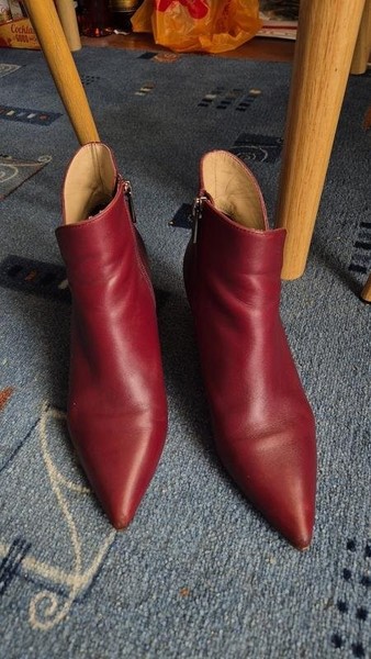 Women Antonio Biaggi Boots Burgundy Leather 37