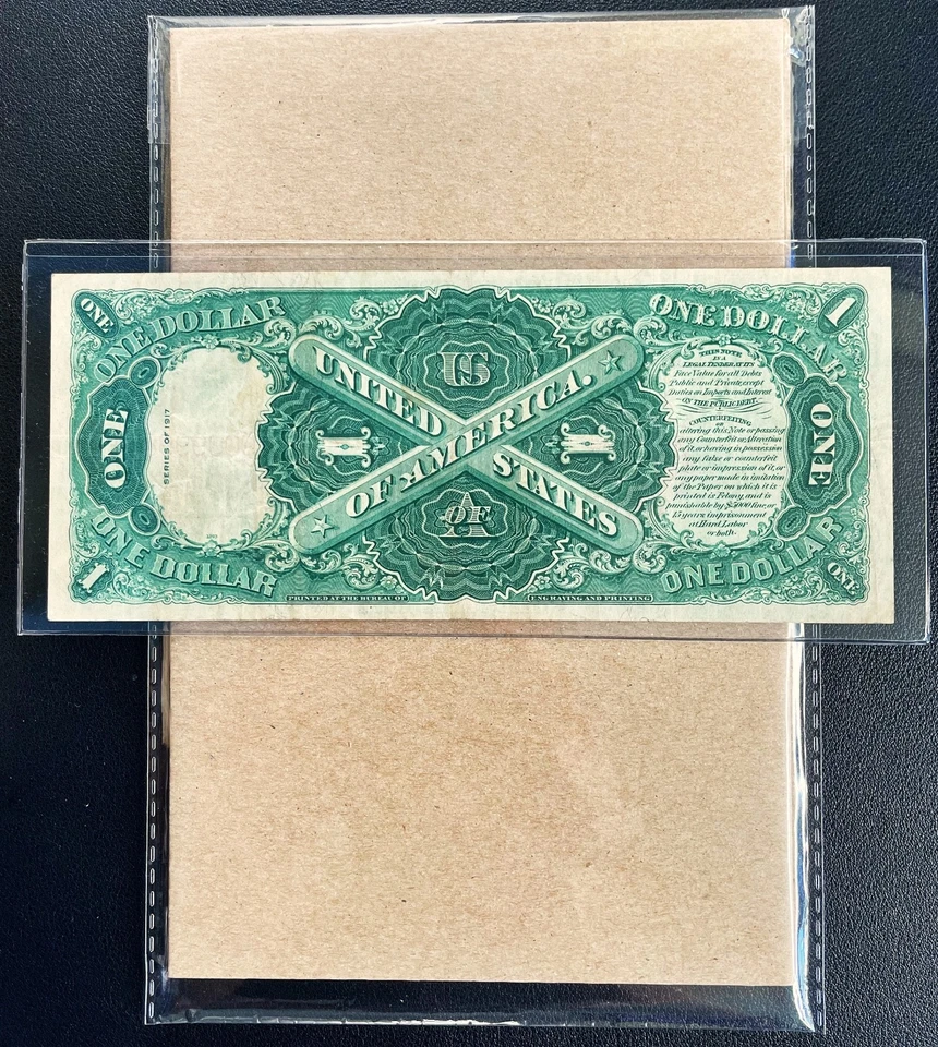 Fr. 37 1917 $1 Legal Tender "SAW HORSE" - VF - Image 2 of 2