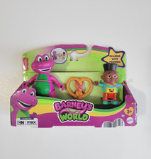 Fisher-Price Barney  s World Barney  David Figures Sharing With Pretzel New 