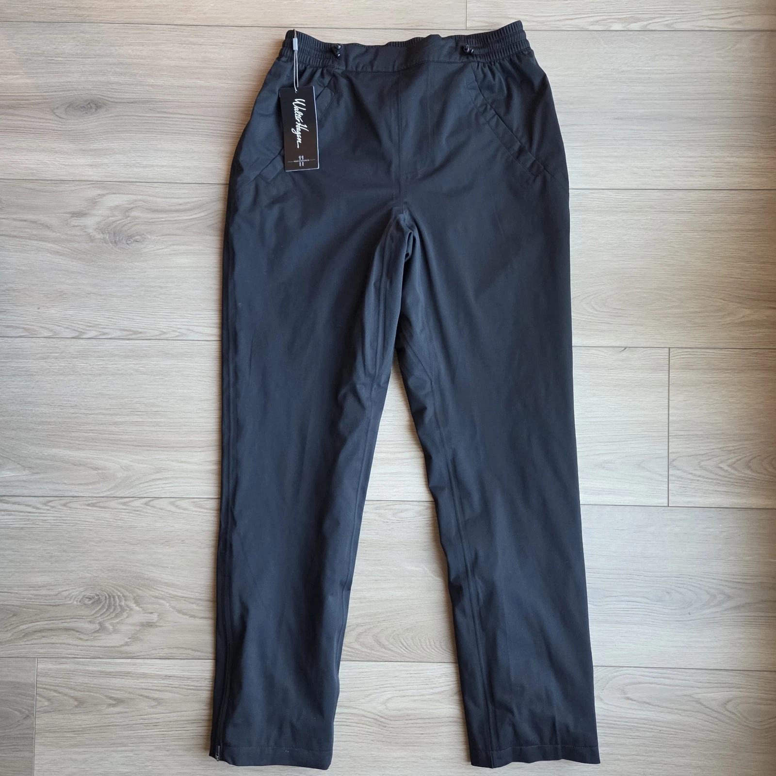 Walter Hagen P11 Rain Pants Women’s Small Black Waterproof Golf Pull On NWT