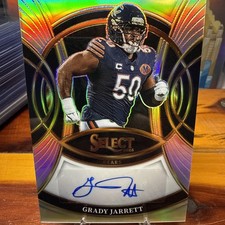 Grady Jarrett 2025 Panini Select Signatures Silver Prizm Auto Chicago Bears