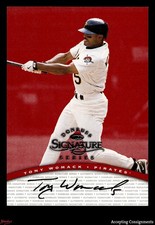 1997 Donruss Signature Series #NNO Tony Womack RC ROOKIE ON CARD AUTO PIRATES. rookie card picture