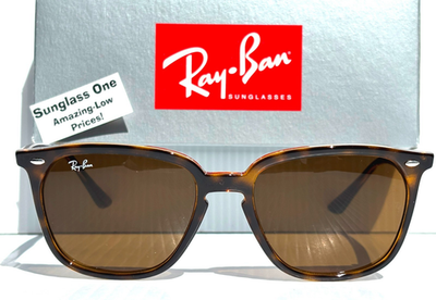 NEW Ray Ban Shiny Havana Brown Frame Dark Brown Lens Sunglass