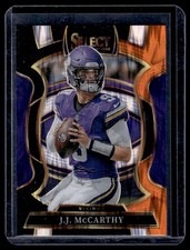 2025 Panini Select Black and Orange Prizm Shock J.J. McCarthy Minnesota Vikings