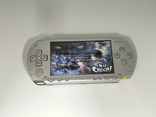 L4103 Kostenloser Versand Sony PSP 1000 Konsole Silber Handheld-System Japan mit Speicher FX