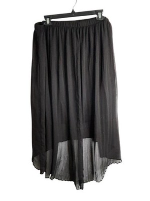 Simply Vera Vera Wang XL High Low Skirt Black Goth Dark Fairy Grunge 3861