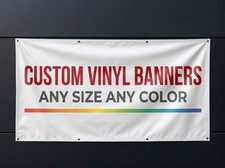 Custom Vinyl Banner 13oz Heavy Duty Outdoor Sign Any Size Fast Turnaround