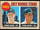 New ListingAARON JUDGE  TYLER AUSTIN  2017 YANKEES TOPPS RC CARD #214 NM