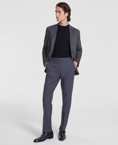 Calvin Klein Mens Slim fit Dress Pants 38 / 29 Grey Solid