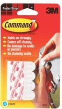 3M 17024_40 Adhesive Poster Strip Removable 12 Pack White 1.73 per strip