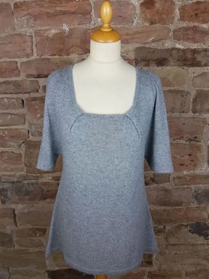 Ba&Sh Kurzarm 100% Kaschmir Pullover in Grau - 3 (34'')